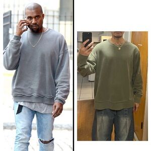 Oversized Olive Sweatshirt size Xl Kanye inspired